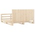 Estructura de cama con cabecero madera maciza de pino