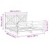 Estructura de cama con cabecero madera maciza de pino