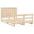 Estructura de cama con cabecero madera maciza pino 140x200