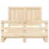 Estructura de cama con cabecero madera maciza pino 140x200