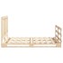 Estructura de cama con cabecero madera maciza pino 140x200