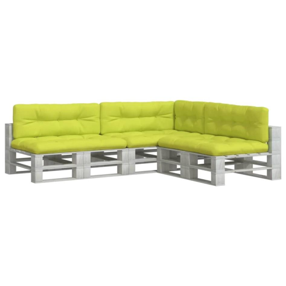 Cojines para palés 7 piezas tela verde