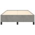 Estructura de cama sin colchón terciopelo gris claro 120x190