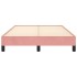 Estructura de cama sin colchón terciopelo rosa 120x190