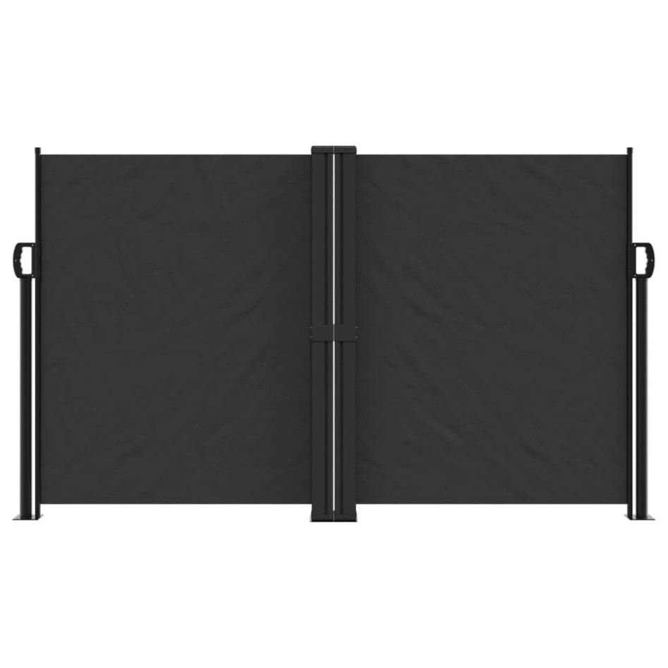 Toldo lateral retráctil negro 140x1000