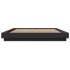 Estructura cama con luces LED madera ingeniería negro