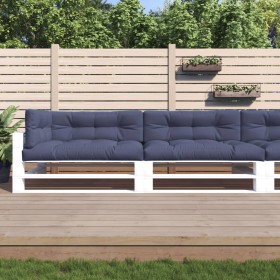 Cojines para muebles de palets 5 unidades tela azul