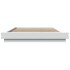 Estructura de cama con LED madera ingeniería blanco 140x200