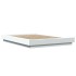 Estructura de cama con LED madera ingeniería blanco 120x190