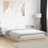 Estructura cama con luces LED madera roble Sonoma 140x200