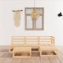 Juego de muebles de jardín 5 piezas madera maciza de
