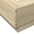 Estructura cama con luces LED madera roble Sonoma 140x200
