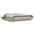Estructura cama con luces LED madera roble Sonoma 135x190