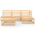 Juego de muebles de jardín 5 piezas madera maciza de