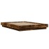 Estructura cama con luces LED madera roble ahumado 120x200