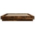 Estructura cama con luces LED madera roble ahumado 120x200