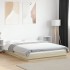 Estructura cama con luces LED madera roble Sonoma 140x190