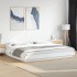 Estructura de cama madera de ingeniería blanca 200x200
