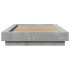 Estructura de cama madera de ingeniería gris hormigón