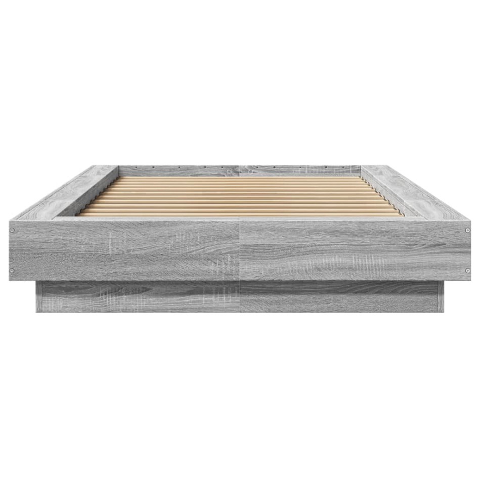 Estructura de cama madera de ingeniería gris Sonoma 75x190
