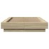 Estructura de cama madera de ingeniería roble Sonoma 90x200