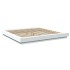 Estructura de cama madera de ingeniería blanca 180x200