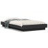 Estructura de cama madera de ingeniería negra 100x200