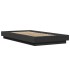 Estructura de cama madera de ingeniería negra 100x200