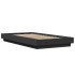 Estructura de cama madera de ingeniería negra 100x200
