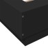 Estructura de cama madera de ingeniería negra 100x200