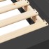 Estructura de cama madera de ingeniería negra 100x200