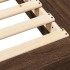 Estructura de cama madera de ingeniería marrón roble 90x190