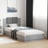 Cama con cabecero madera de ingeniería gris hormigón 90x200