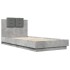 Cama con cabecero madera de ingeniería gris hormigón 90x200
