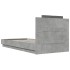 Cama con cabecero madera de ingeniería gris hormigón 90x200