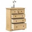 Cómoda cajonera Corona madera maciza de pino 92x48x114 cm