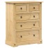 Cómoda cajonera Corona madera maciza de pino 92x48x114