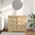 Cómoda cajonera Corona madera maciza de pino 110x43x91