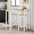 Taburetes altos 2 uds madera maciza de pino