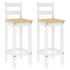 Taburetes altos 2 uds madera maciza de pino