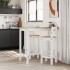 Taburetes altos 2 uds madera maciza de pino
