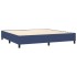 Cama sin colchón tela azul 200x200