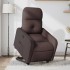 Sillón eléctrico reclinable elevable de tela marrón