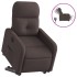 Sillón eléctrico reclinable elevable de tela marrón