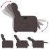 Sillón eléctrico reclinable elevable de tela marrón