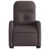 Sillón eléctrico reclinable elevable de tela marrón