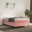 Estructura de cama sin colchón terciopelo rosa 120x200 cm
