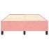 Estructura de cama sin colchón terciopelo rosa 120x200