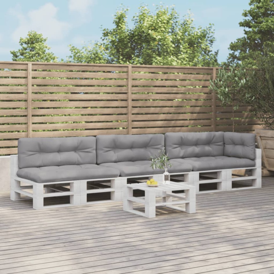 Cojines para palés 7 piezas tela