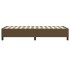 Estructura de cama sin colchón tela marrón oscuro 90x190